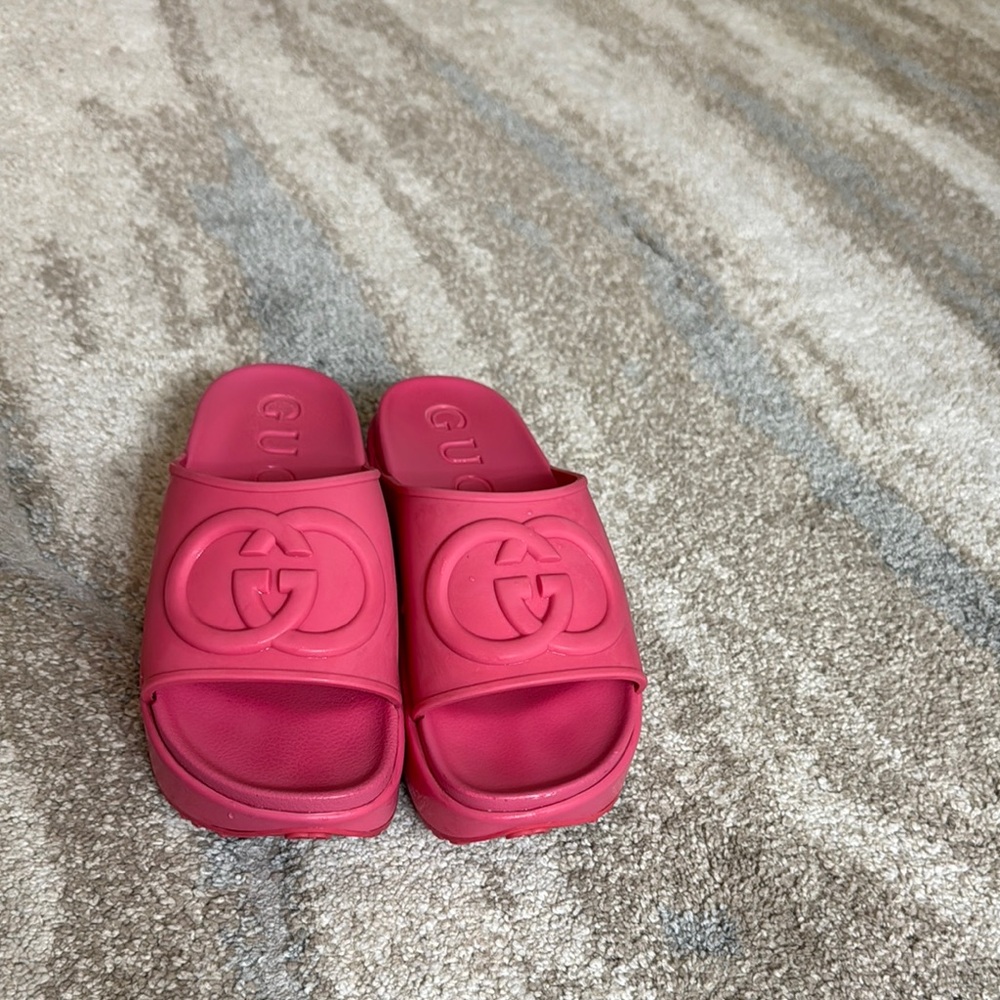 Gucci Pink Slide Sandals